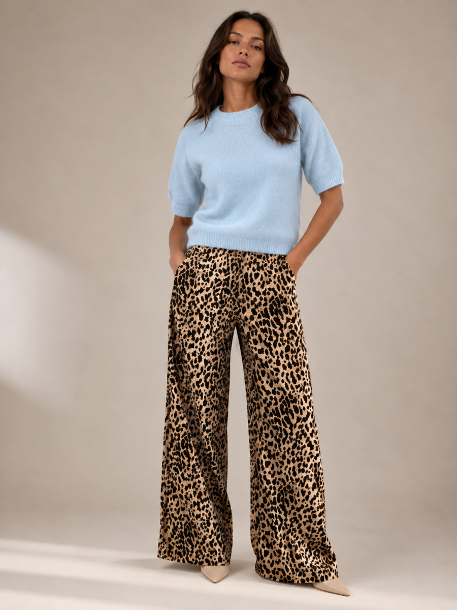 SIBELLE LEOPARD BROEK