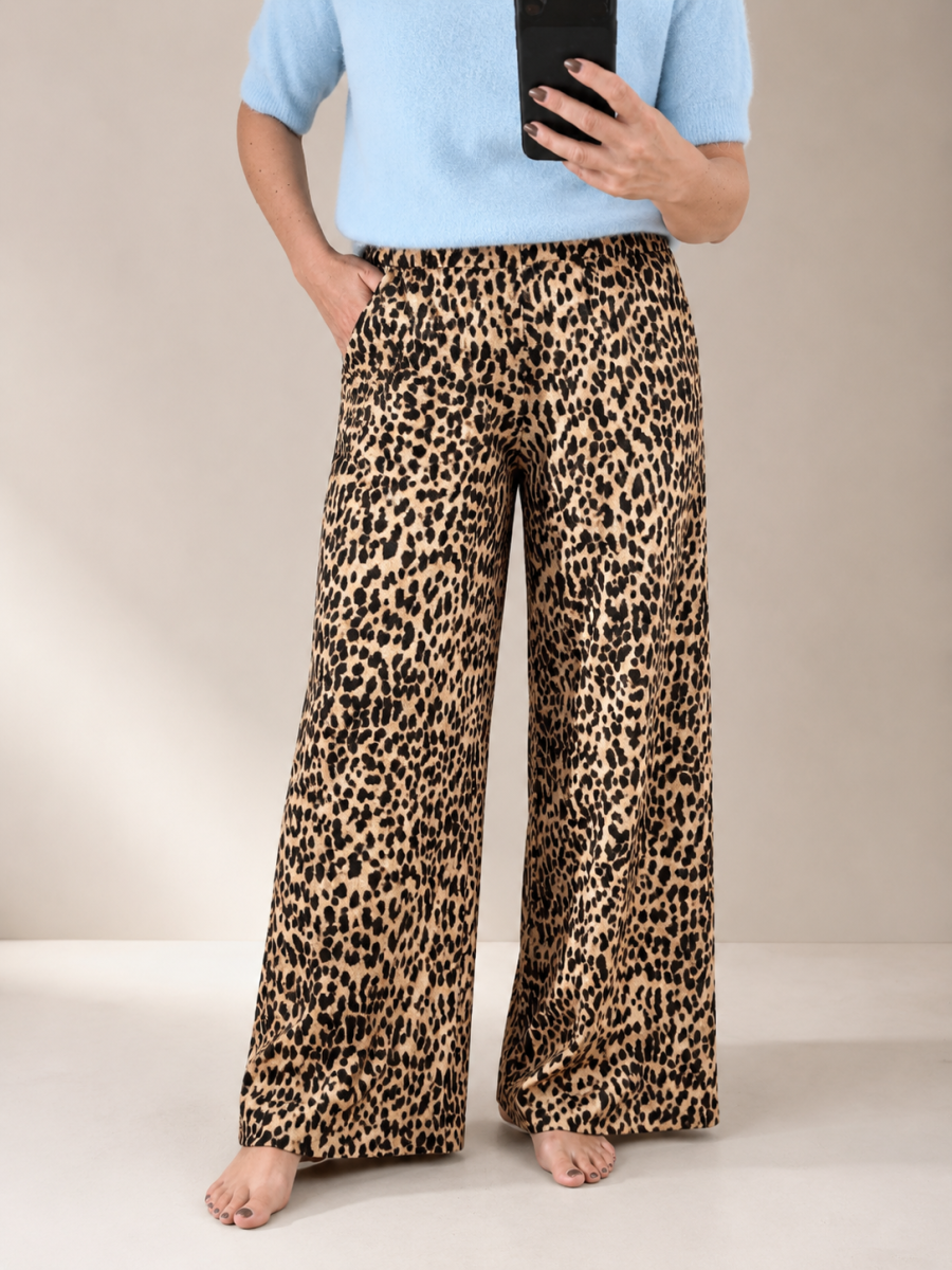 SIBELLE LEOPARD BROEK