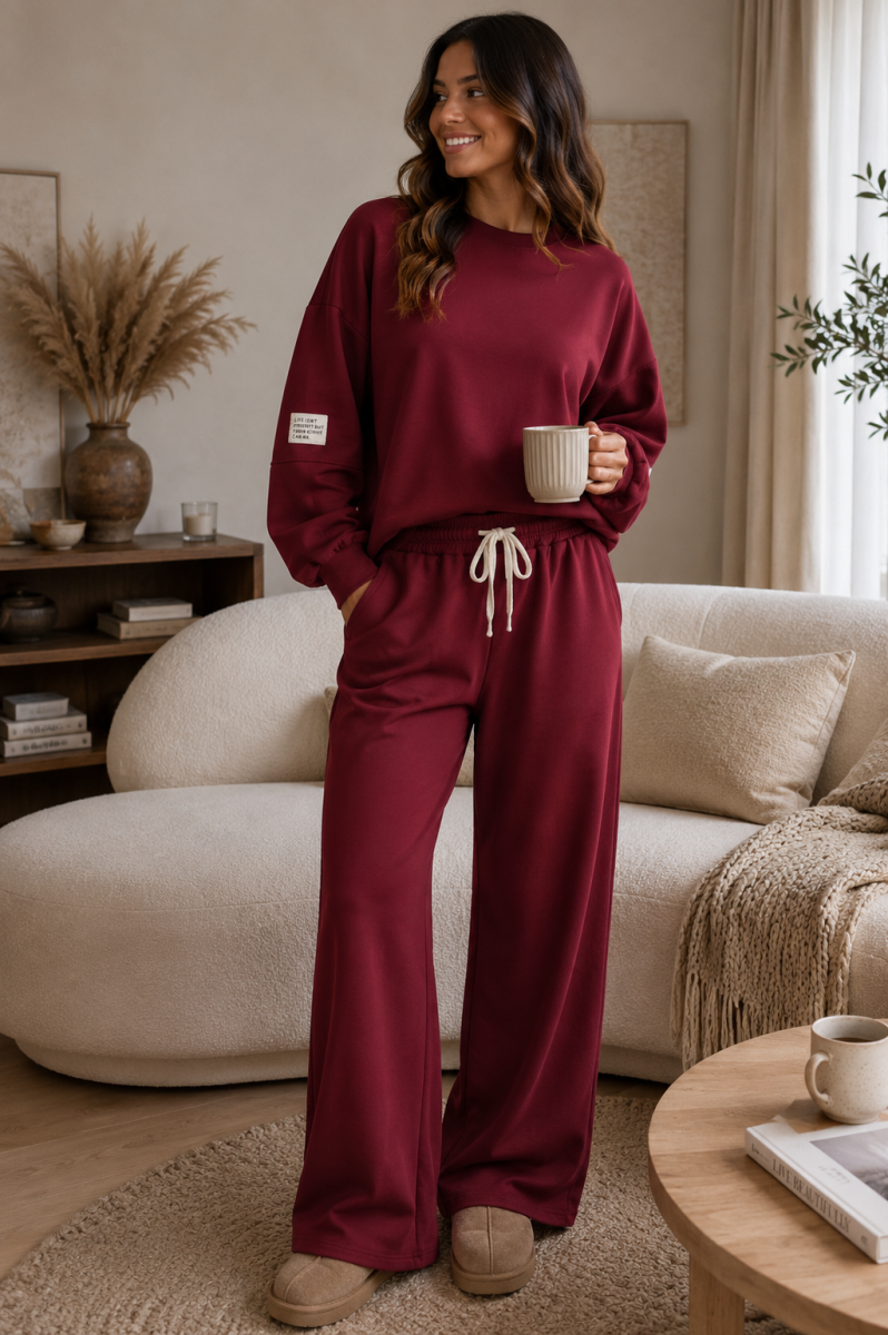 KAYA TU HUISPAK SET BURGUNDY