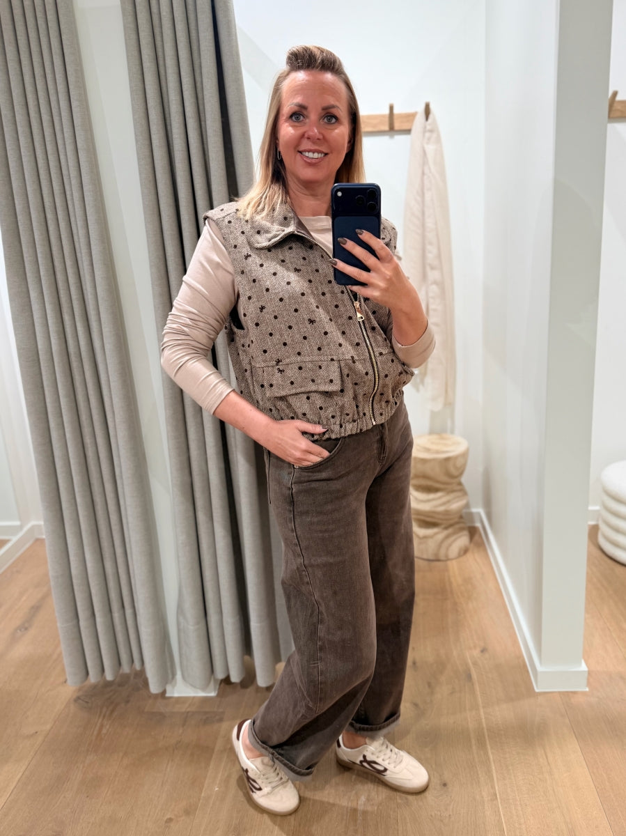 LENKA TU GILET TAUPE