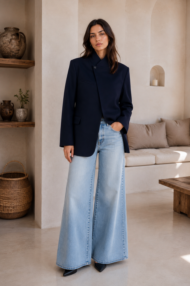 LAURYN TU BLAZER DONKER BLAUW