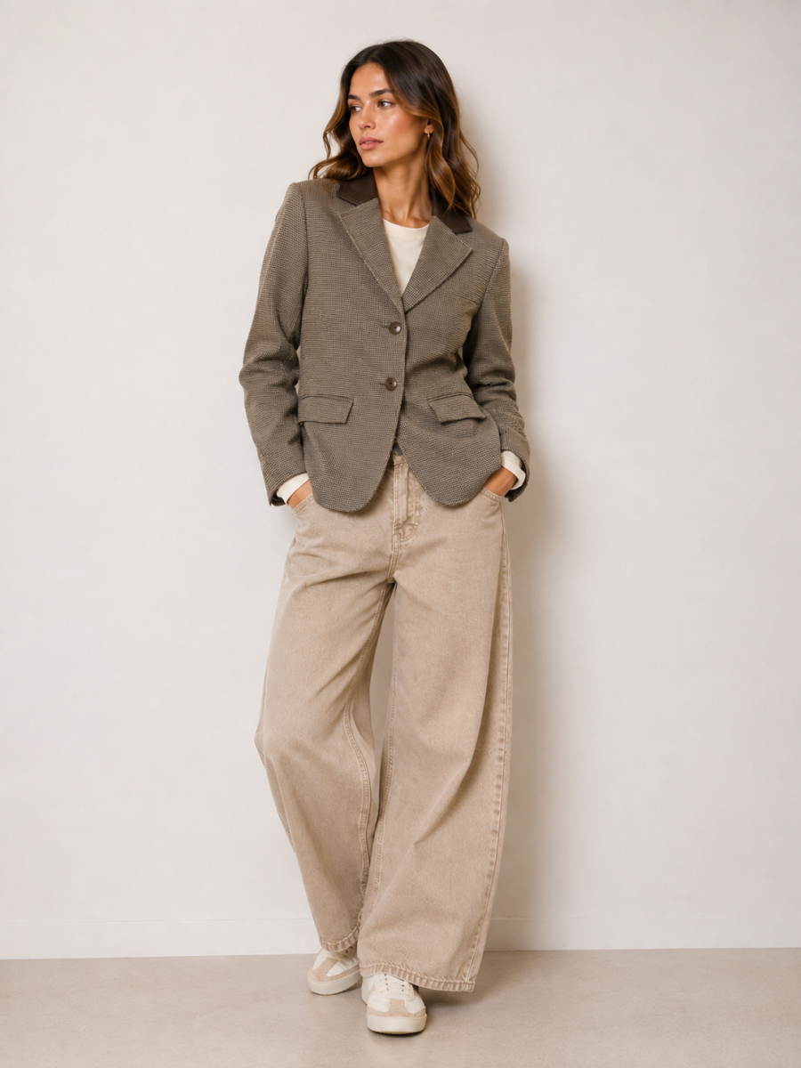 PURDY WIDE LEG JEANS BEIGE