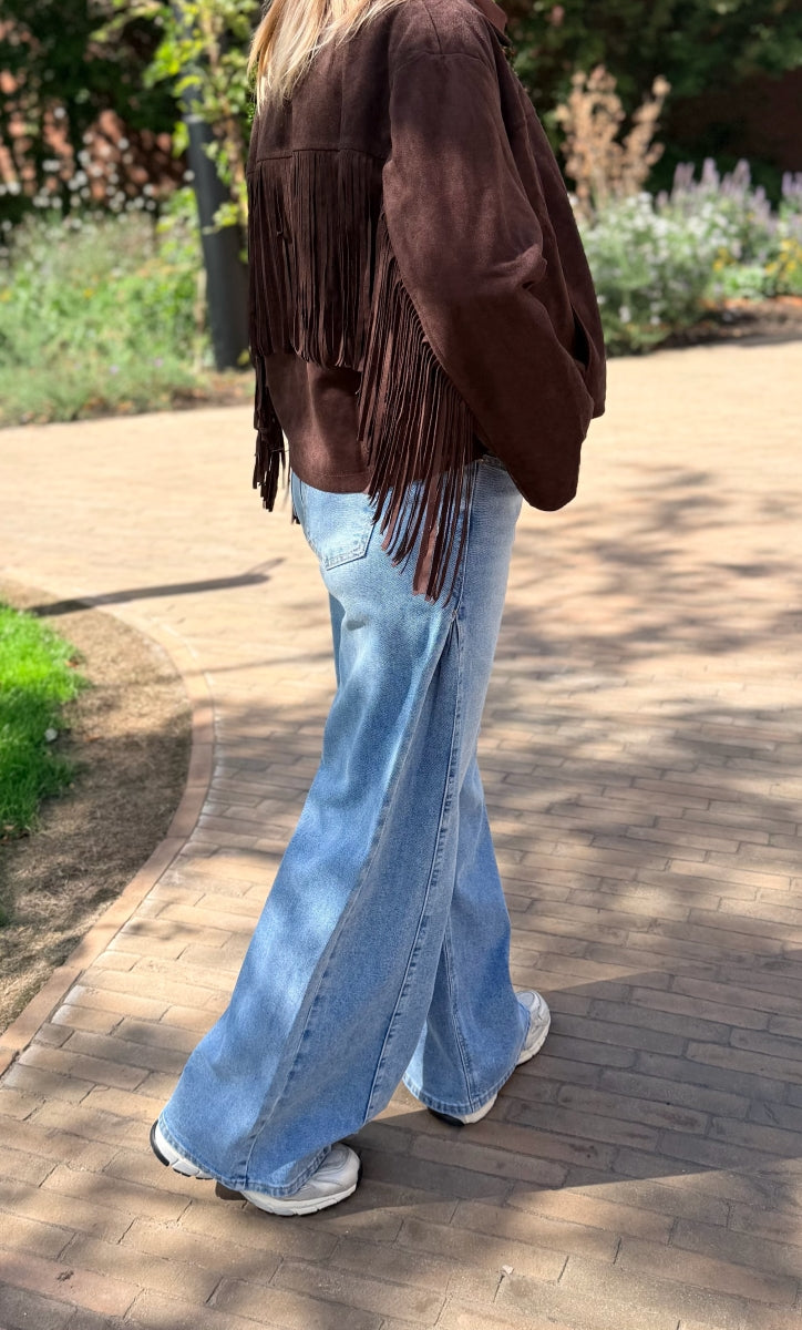 CINTHIA WIDE LEG JEANS INCLUSIEF RIEM
