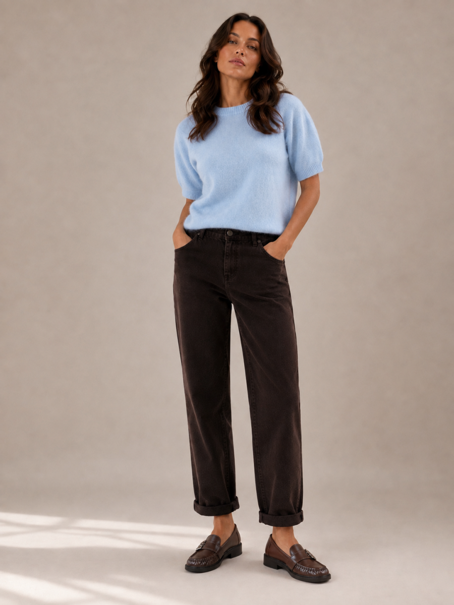 MOMFIT JEANS CHOCO CARINA