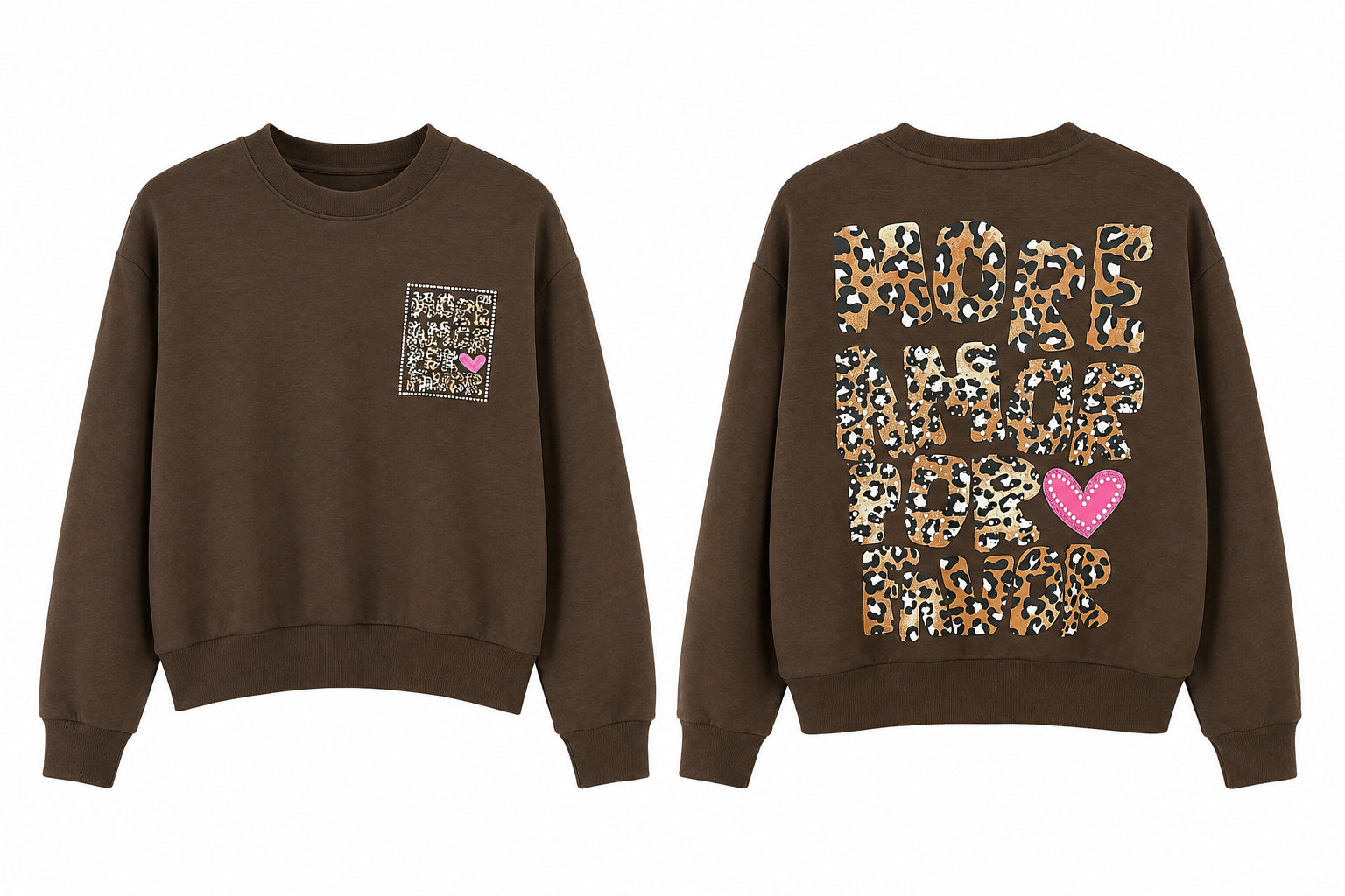 ELONORA TU SWEATER BRUIN MET STEENTJES
