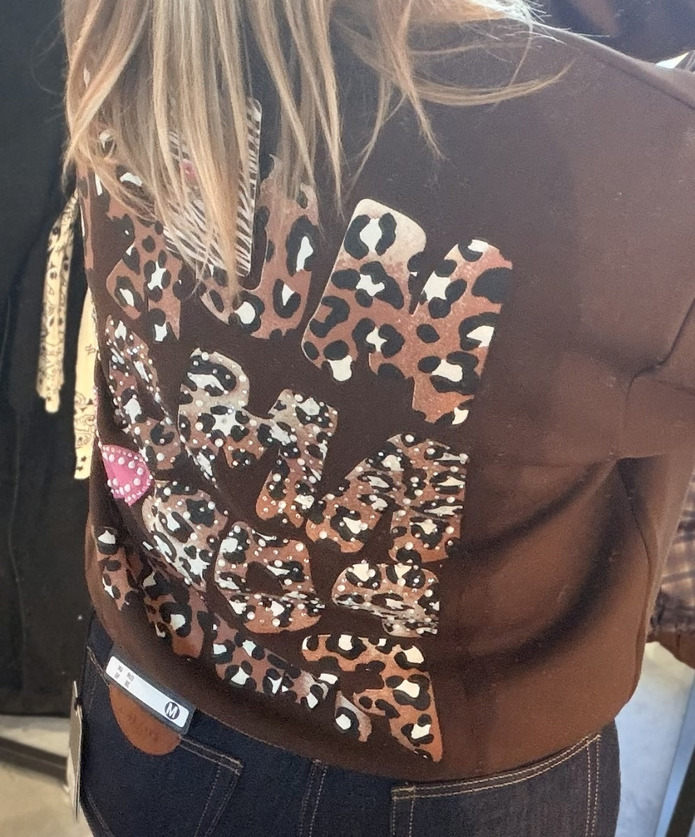 ELONORA TU SWEATER BRUIN MET STEENTJES