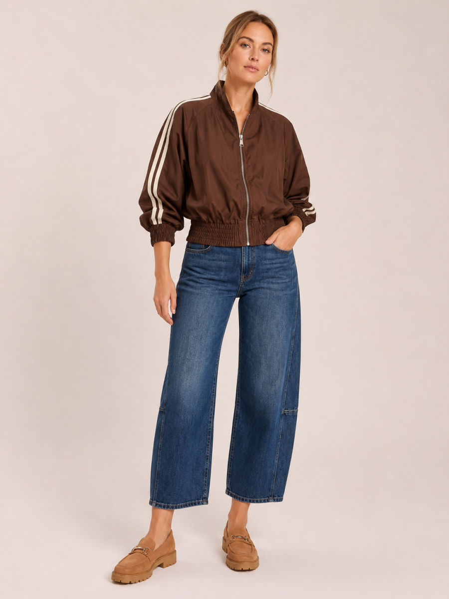 DONKERBLAUWE BARREL JEANS ANKE