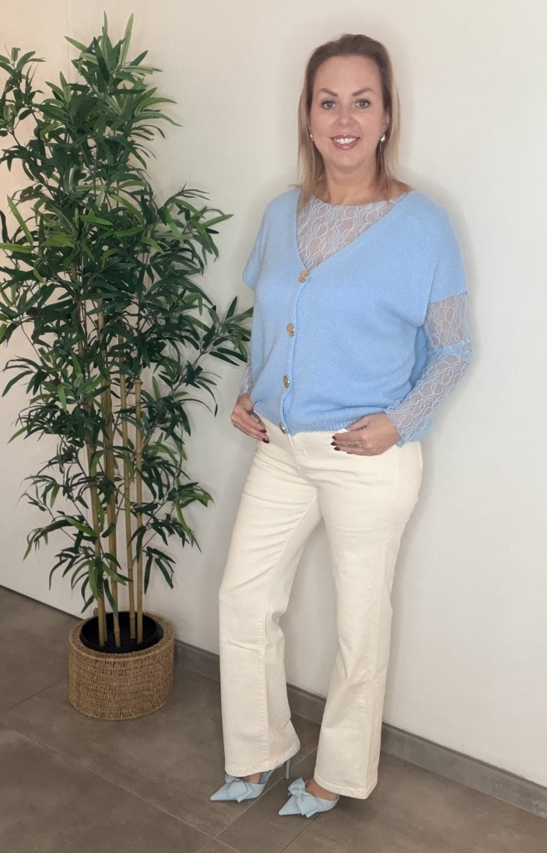 FLINN TU GILLET BLAUW