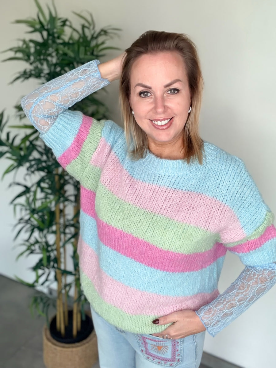 FLOR TU PULL COZY BLAUW