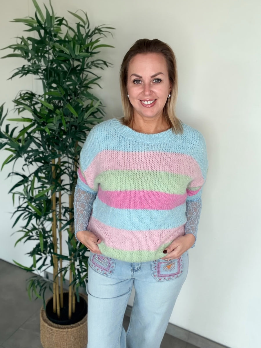 FLOR TU PULL COZY BLAUW