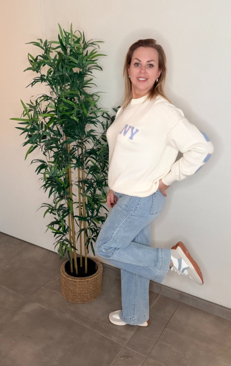 GIA TU PULL NEW YORK BLAUW