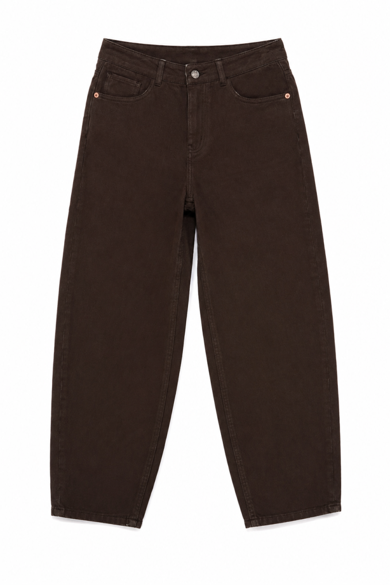 LUPI BARREL BROEK CHOCOLADE BRUIN