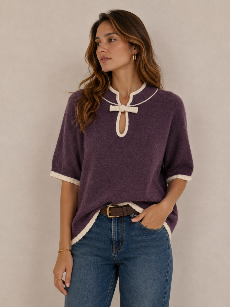 LOTTIE TU PULL BURGUNDY