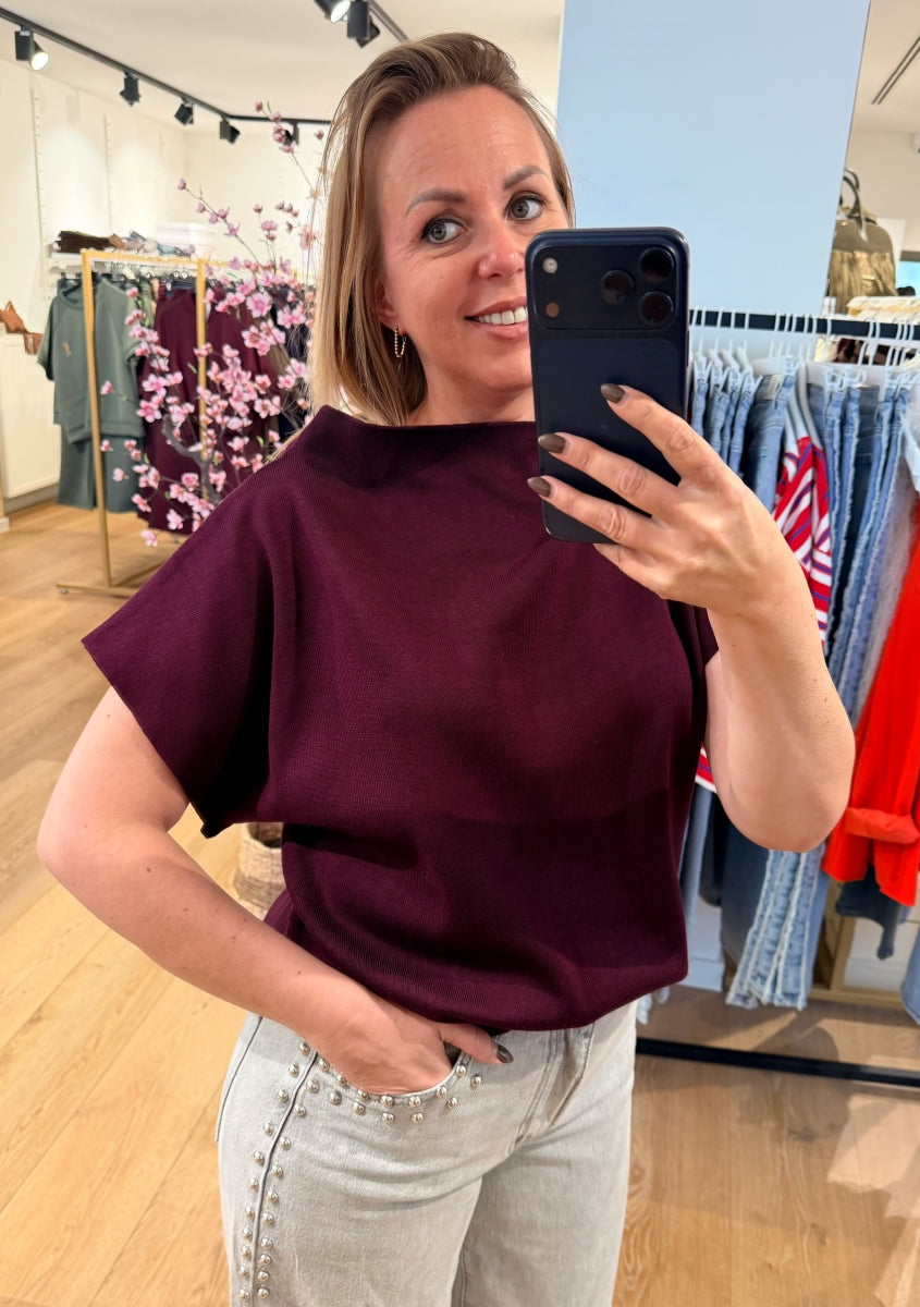 LUELLA PULL BATWING SLEEVES BURGUNDY
