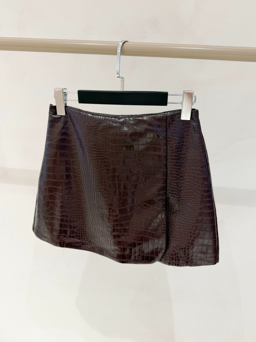 OILA CROC CHIC SKORT BURGUNDY