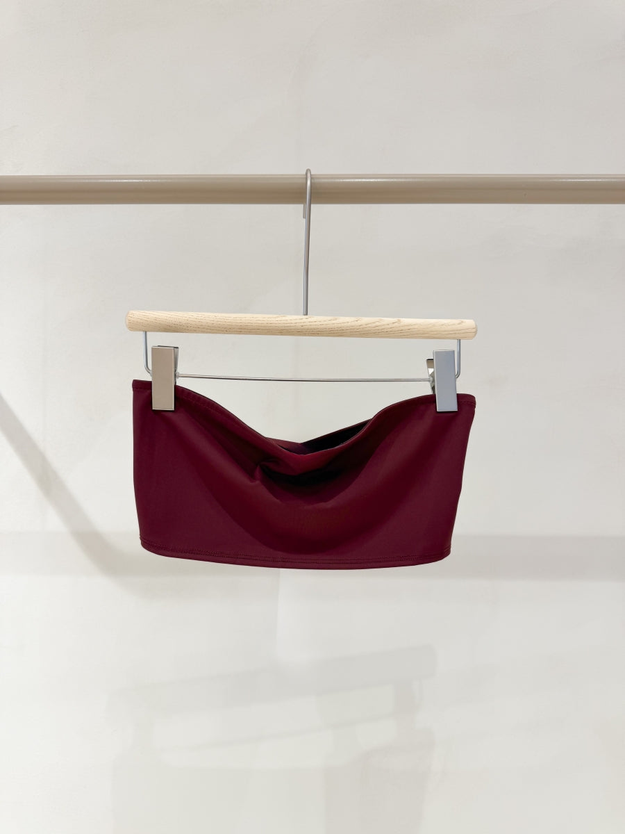 OLIE BANDEAU TOP BURGUNDY