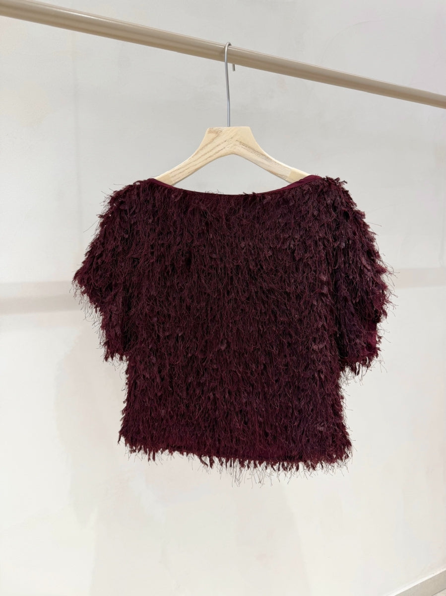 ONAE FLUFFY KNIT BURGUNDY
