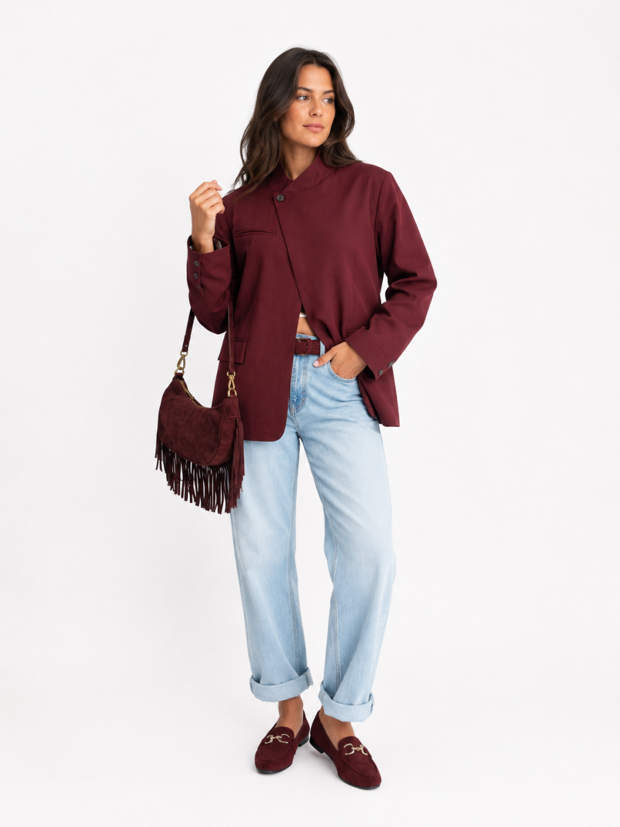 OZINA BLAZER BURGUNDY