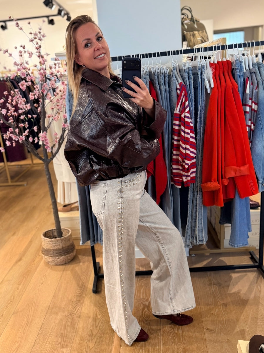 ORVA CROC BOMBER JASJE BURGUNDY