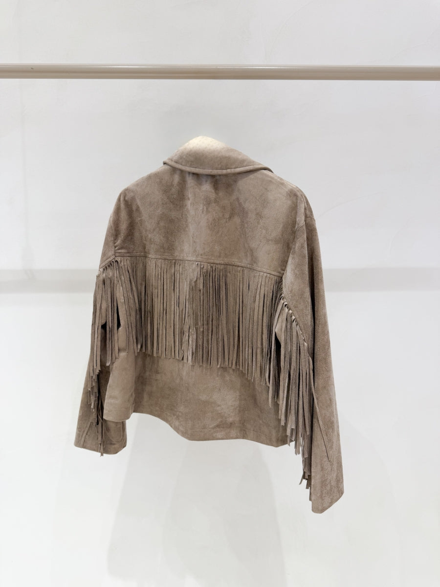 OLWEN Suède LOOK JASJE MET FRANSJES TAUPE