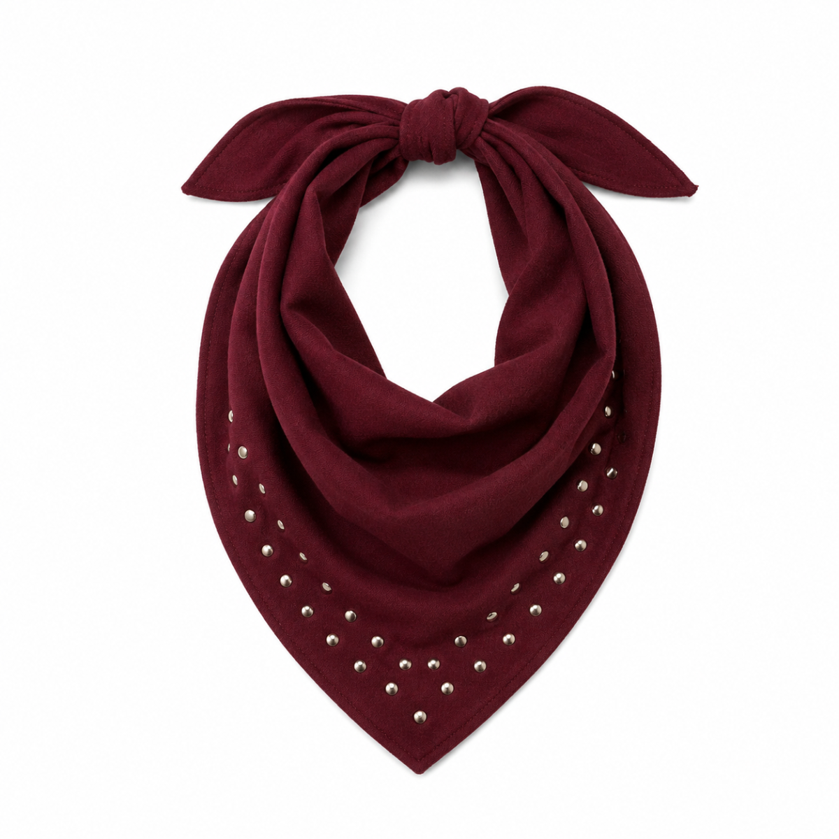 PHILIPPA STUDDED TRIANGLE SJAAL BORDEAUX