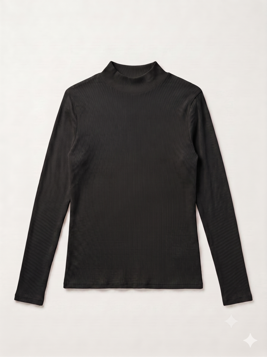 MERIJN PULL MET HALVE KOL ZWART