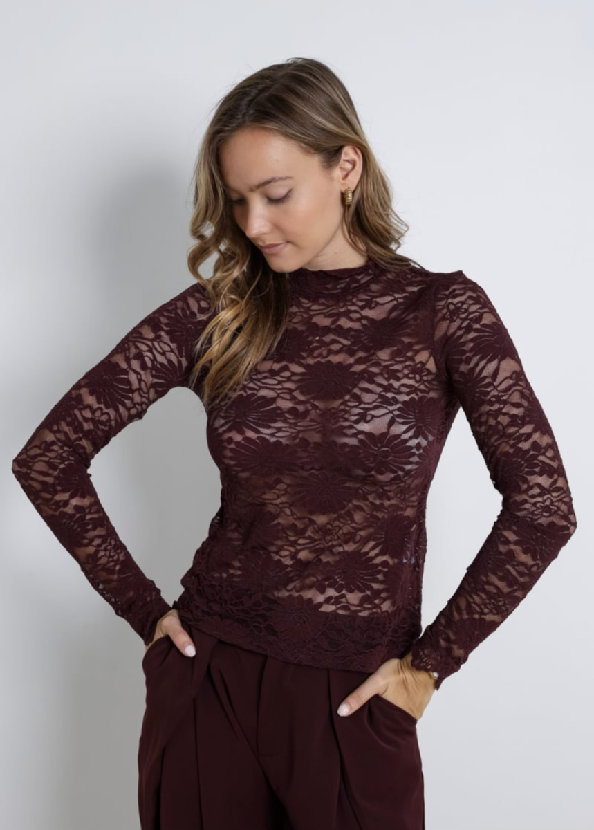 RIKKI KANTEN TOP PLUM