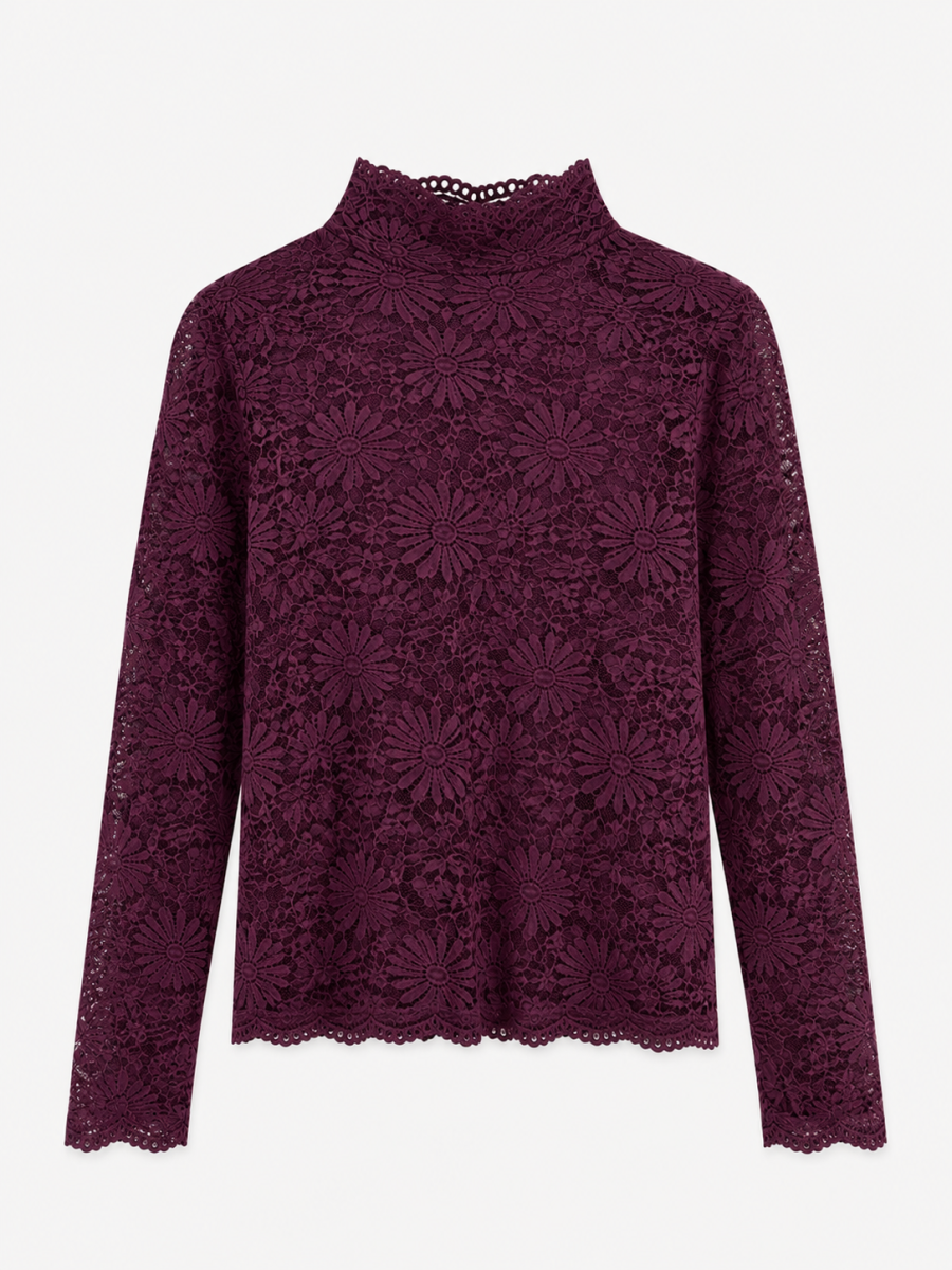 RIKKI KANTEN TOP PLUM