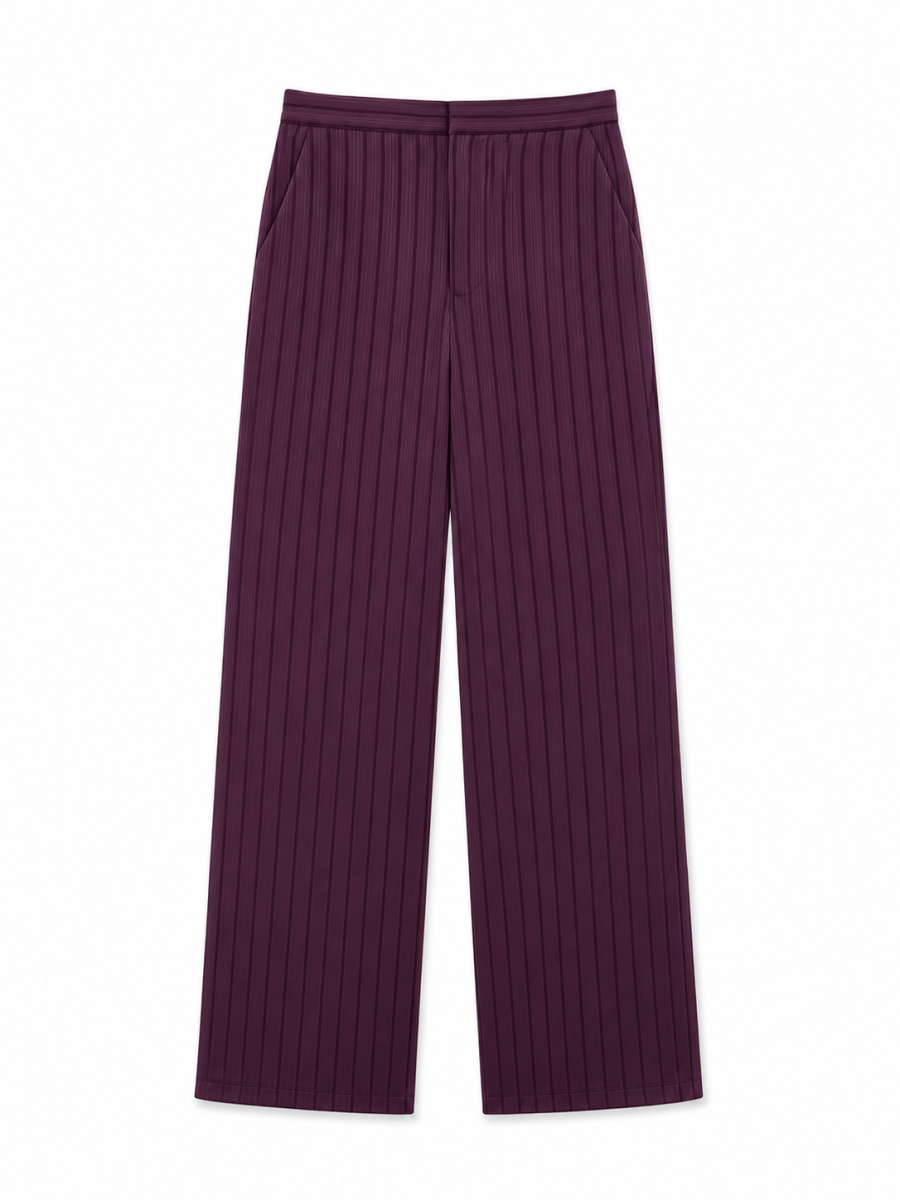 RYLIE GEKLEED BROEK PLUM MET LICHTE GLITTER