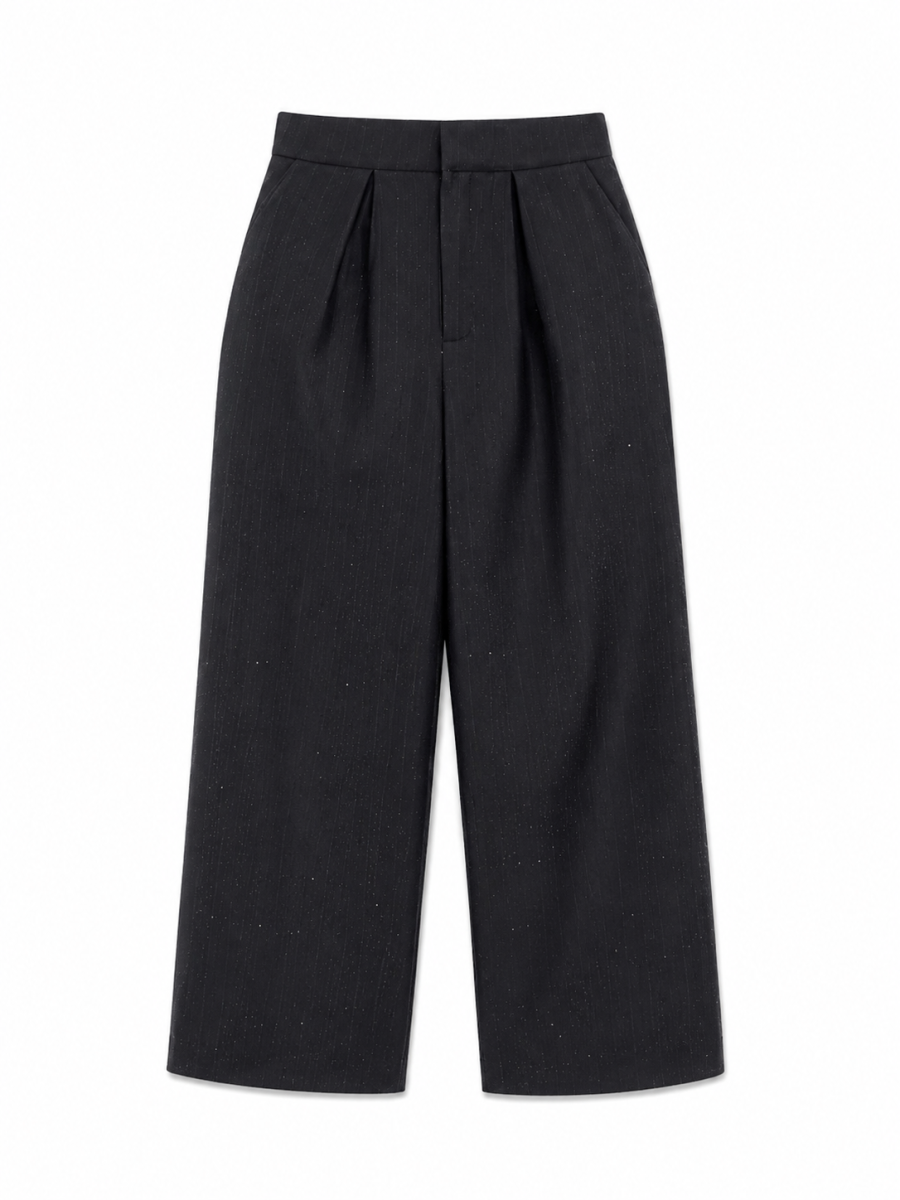 RAKLE GEKLEDE BROEK MET REKKER EN GLITTER DETAILS