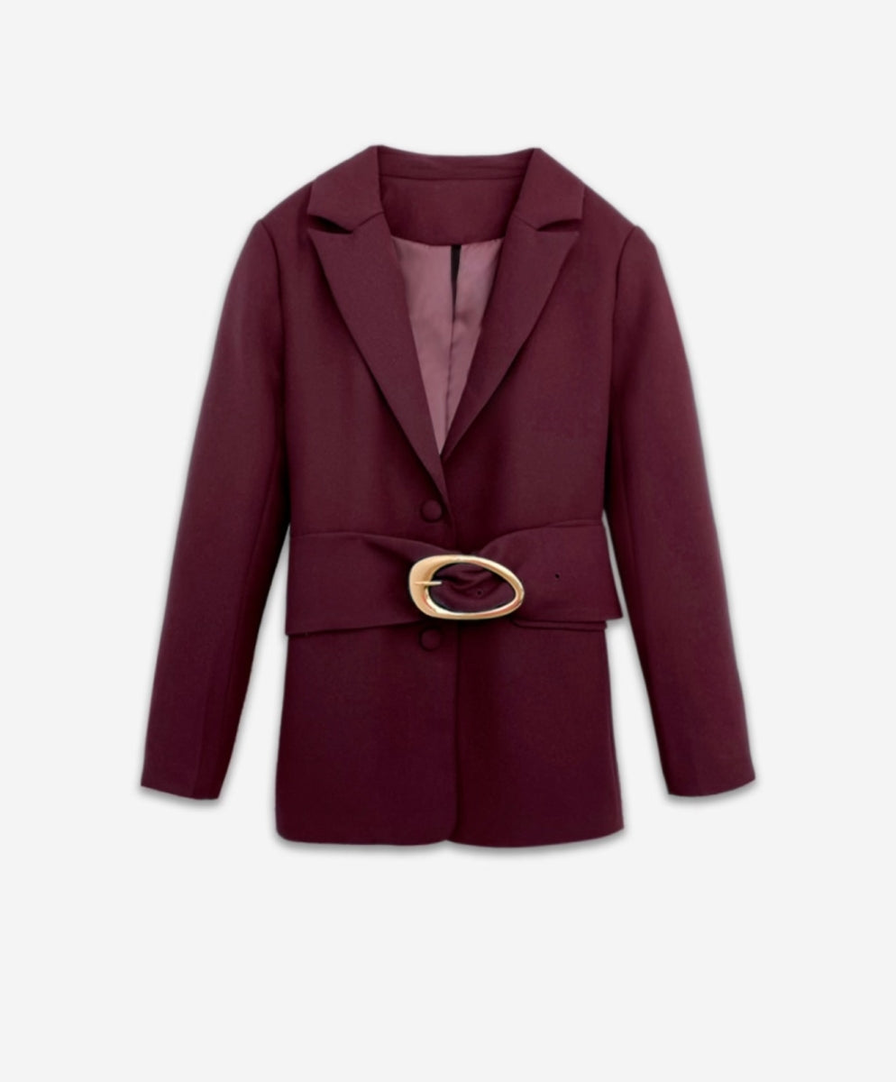 RHODA BLAZER PLUM MET LICHTE GLITTER