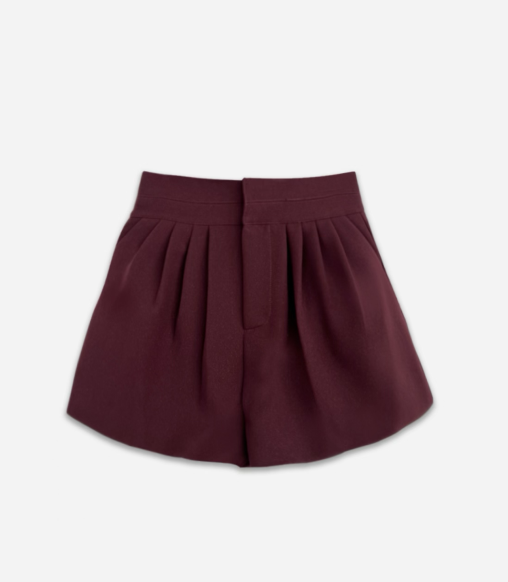 RIMA BALLOON SHORT MET LICHTE GLITTER PLUM