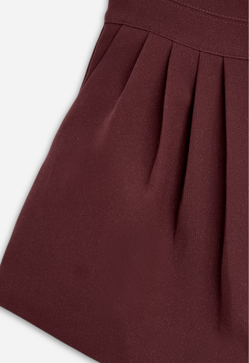 RIMA BALLOON SHORT MET LICHTE GLITTER PLUM