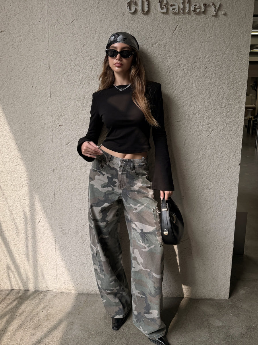CORDELIA CAMOUFLAGE BROEK