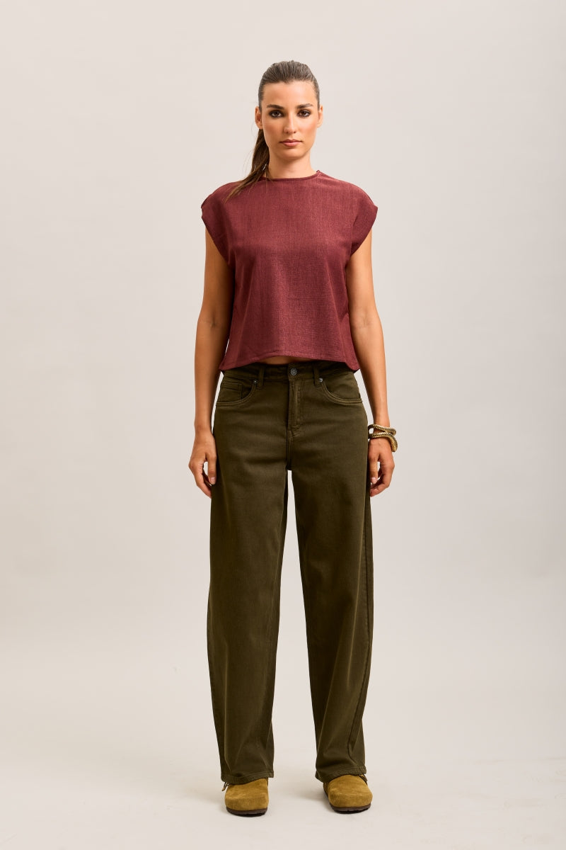 OZGE BROEK BALLOON KAKI