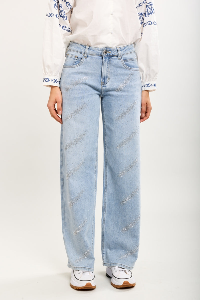 OLCAY JEANS MET STRASS STEENTJES