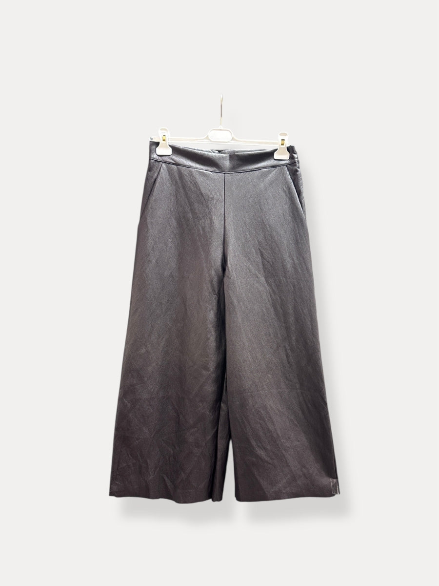 FAUVEN TU LEATHER LOOK BROEK BRUIN