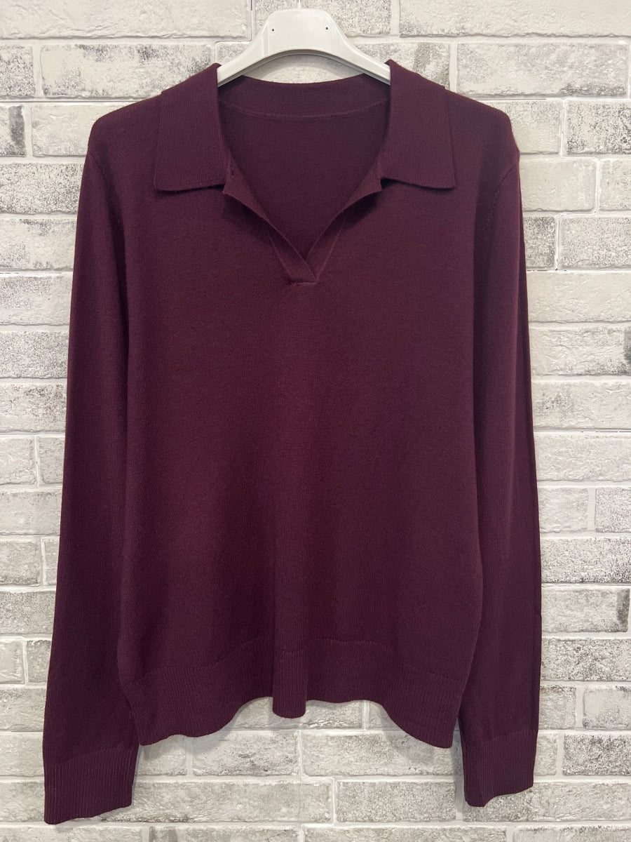 SUSANNE TU POLO PULL BORDEAUX