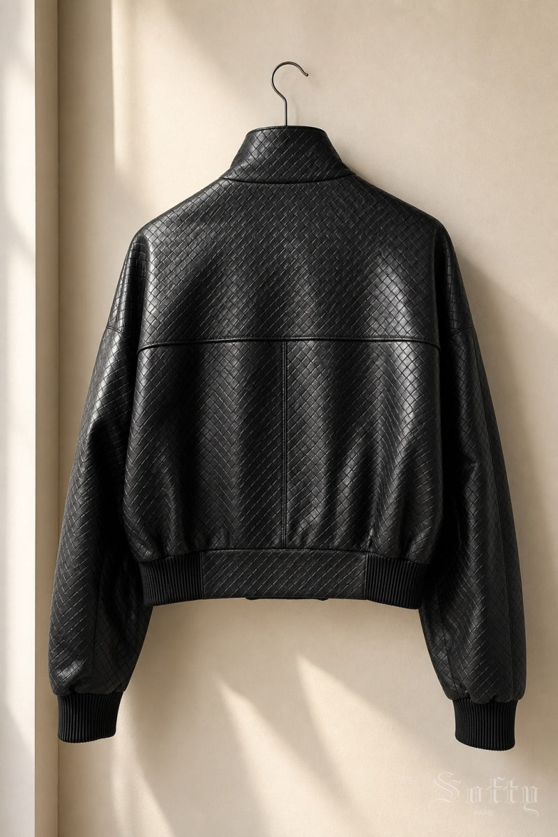 SALENA LEATHER LOOK JASJE ZWART