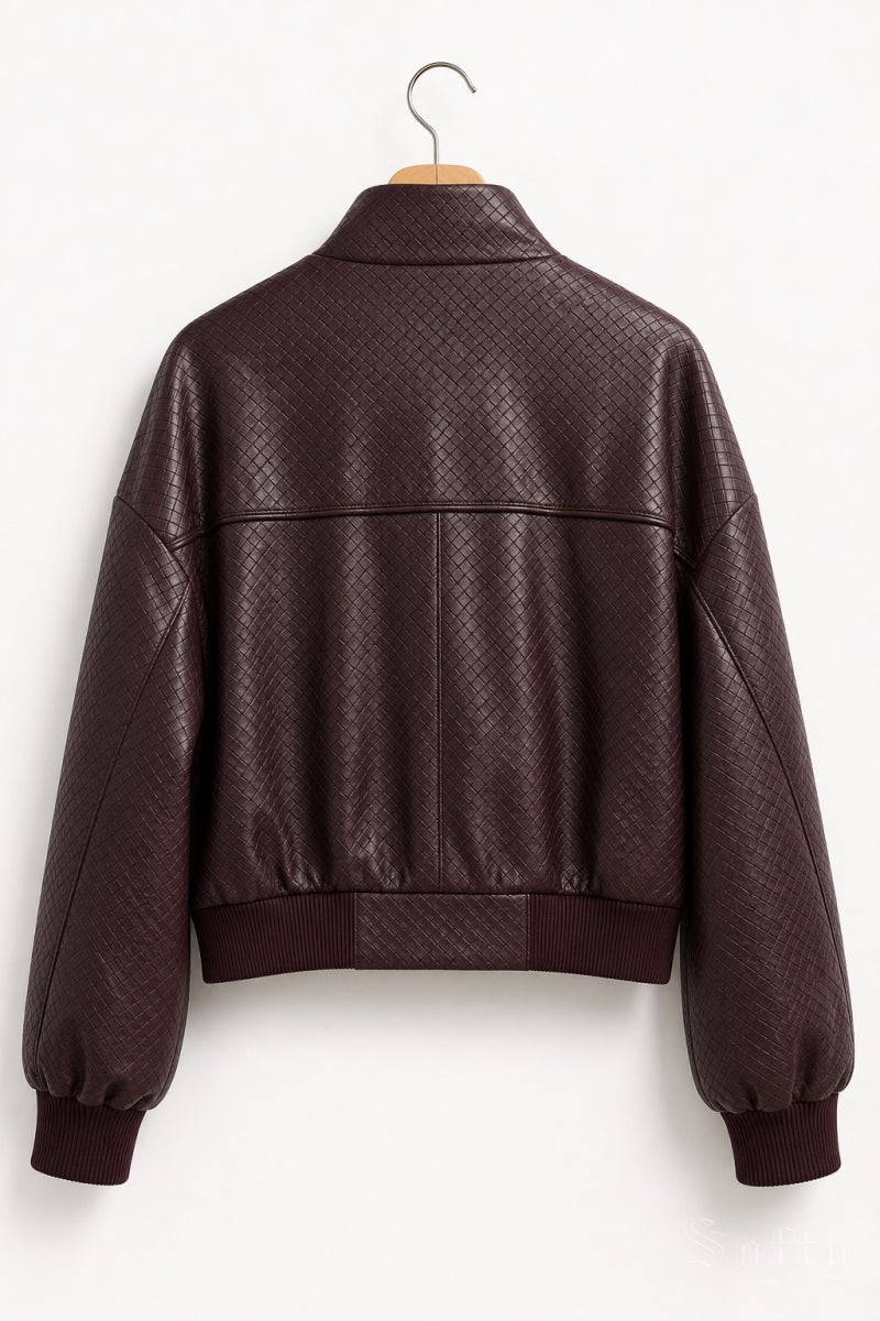 SALENA LEATHER LOOK JASJE BURGUNDY