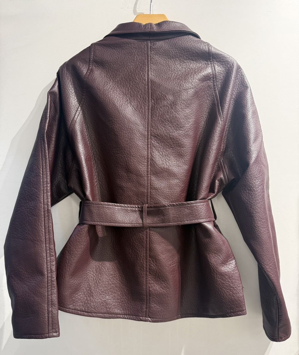 STINE LEATHER LOOK JASJE BURGUNDY