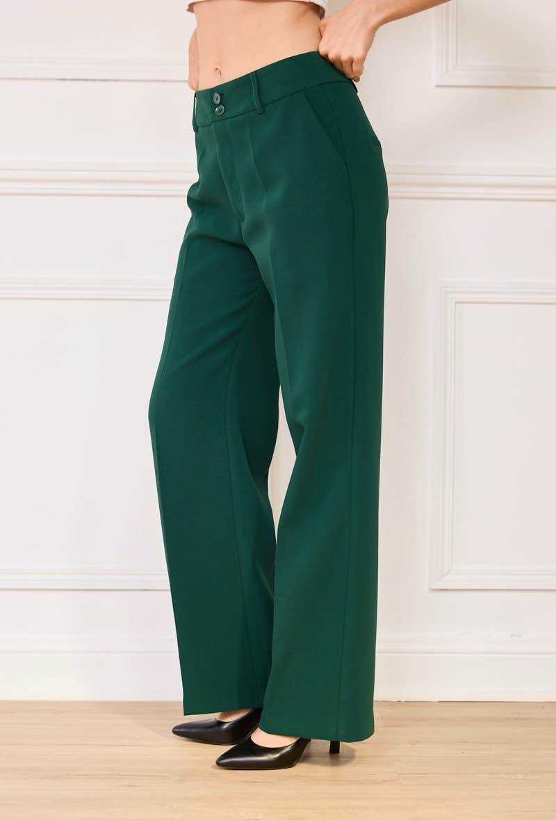 SEYENNA GEKLEDE BROEK GUCCI GREEN