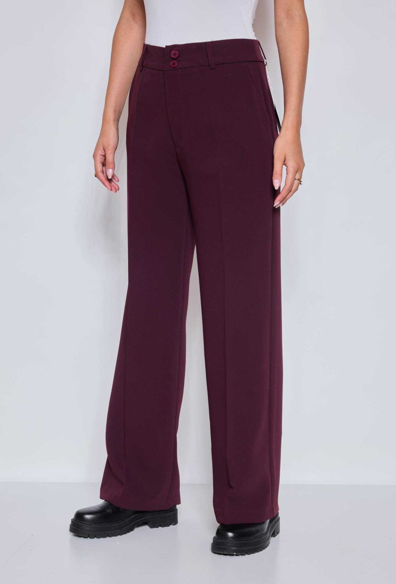 SEYENNA GEKLEDE BROEK BURGUNDY