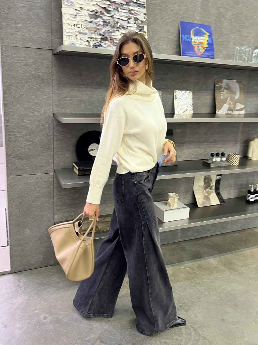 GRIJZE JEANS PALAZZO BILLIE