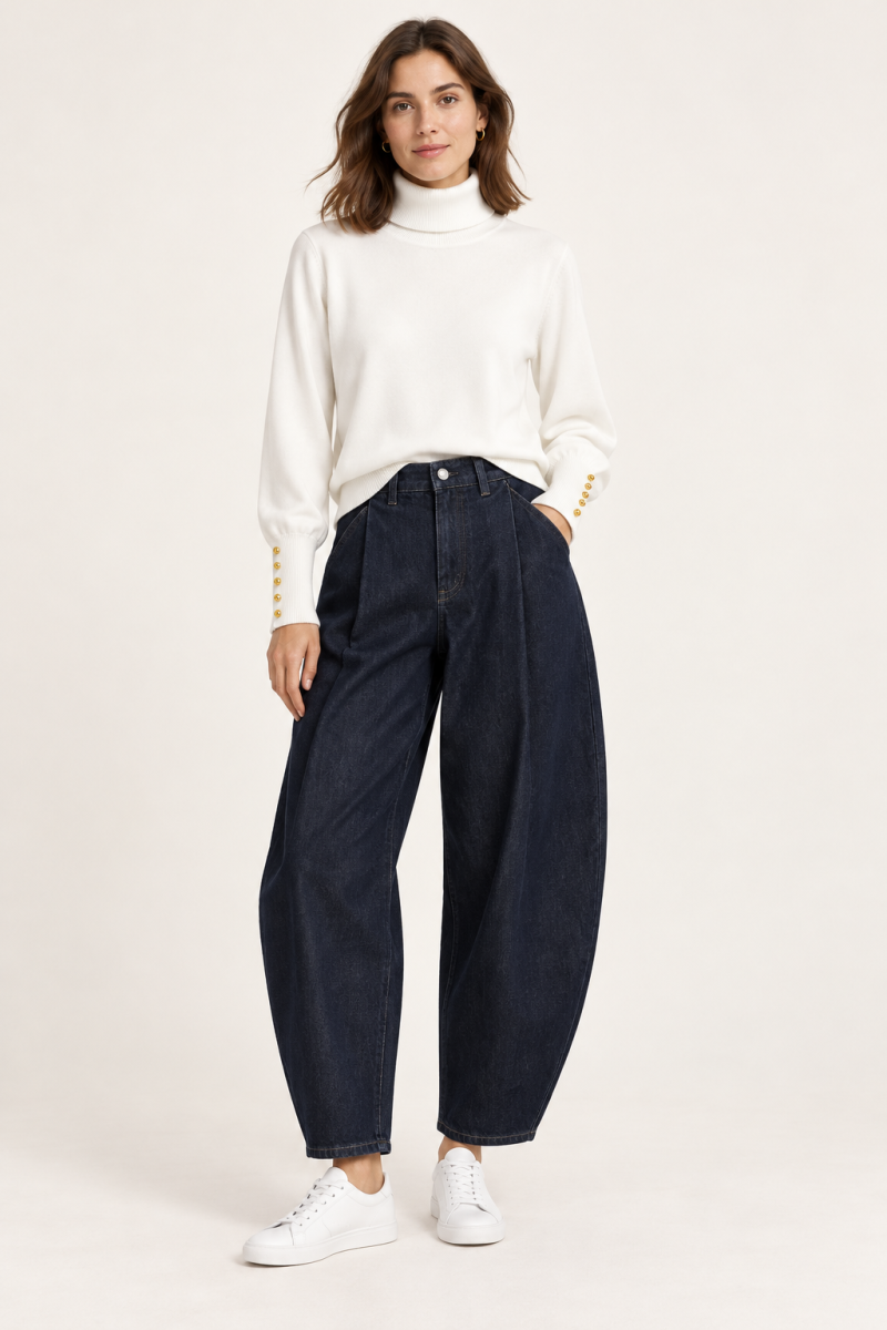 BALLOON JEANS DARK BLEU LILY