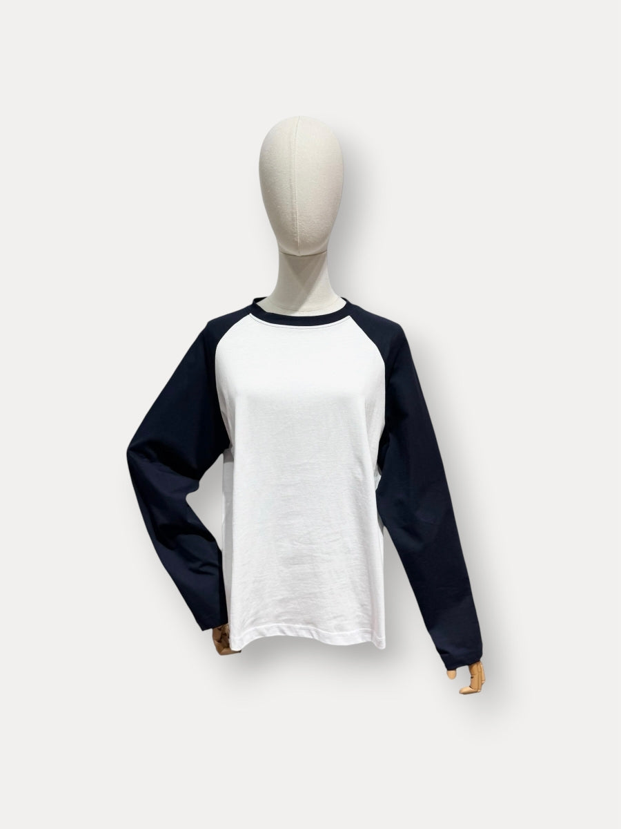 LUTTIE TU LONG SLEEVE DARK BLUE/WHITE