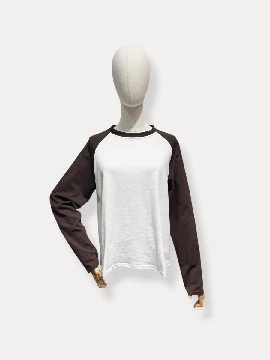 LUTTI TU LONG SLEEVE BROWN/WHITE