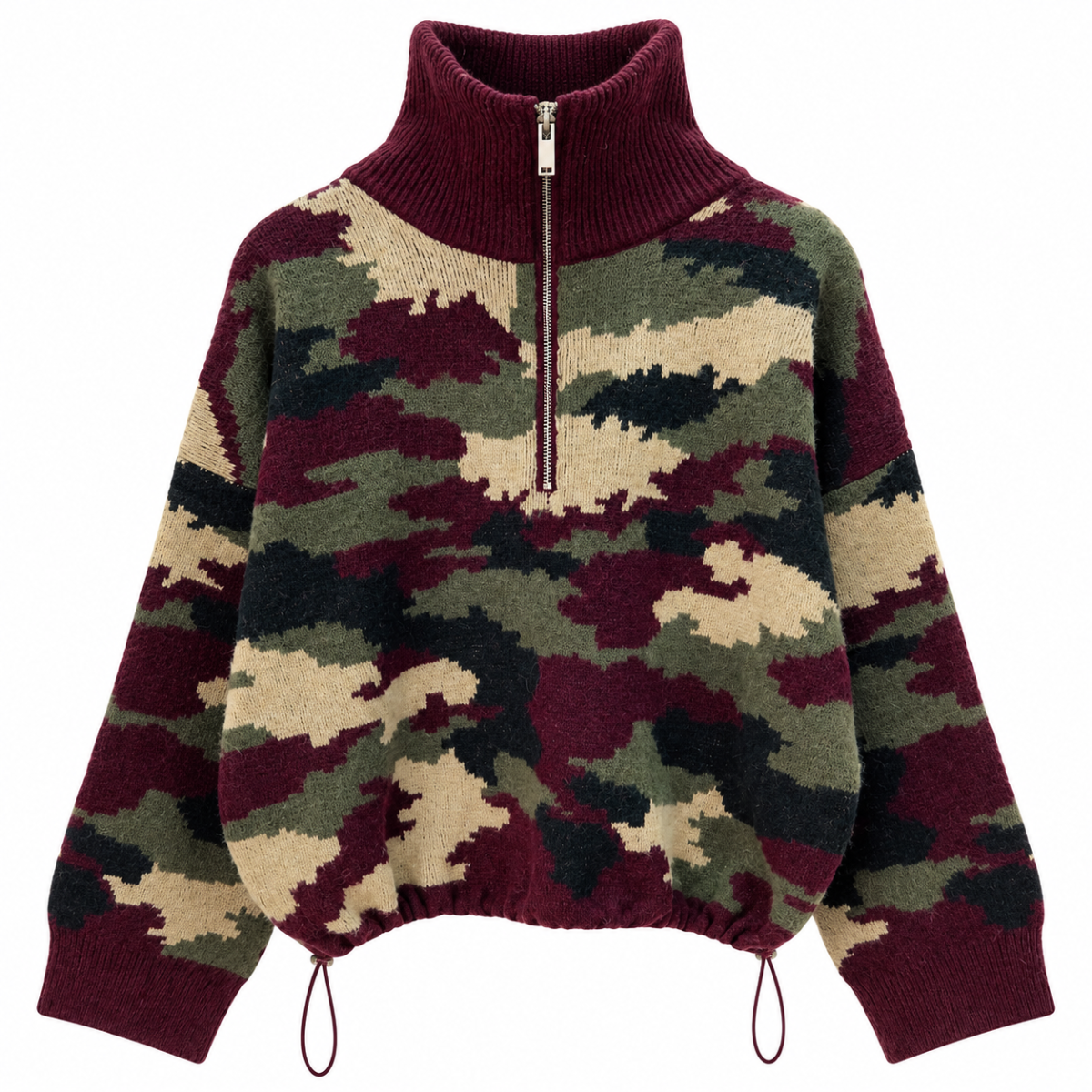 SALTY SWEATER ARMY BURGUNDY