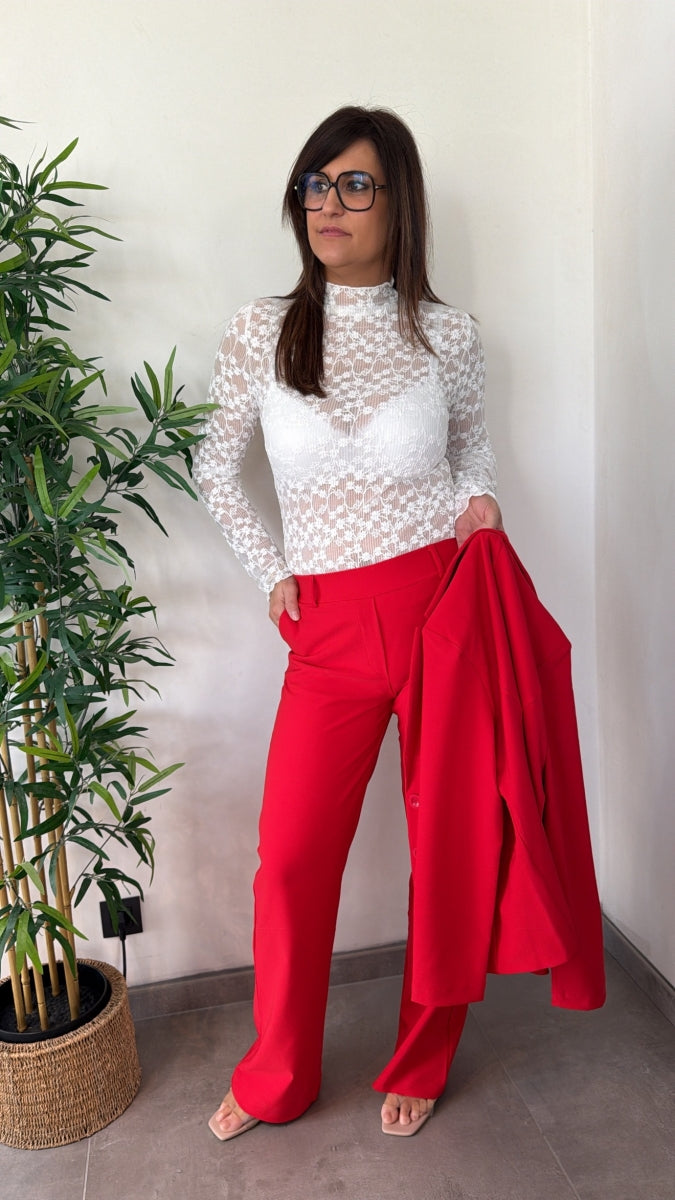 PATRICE HEAVY BROEK TRAVEL L-RED 61080