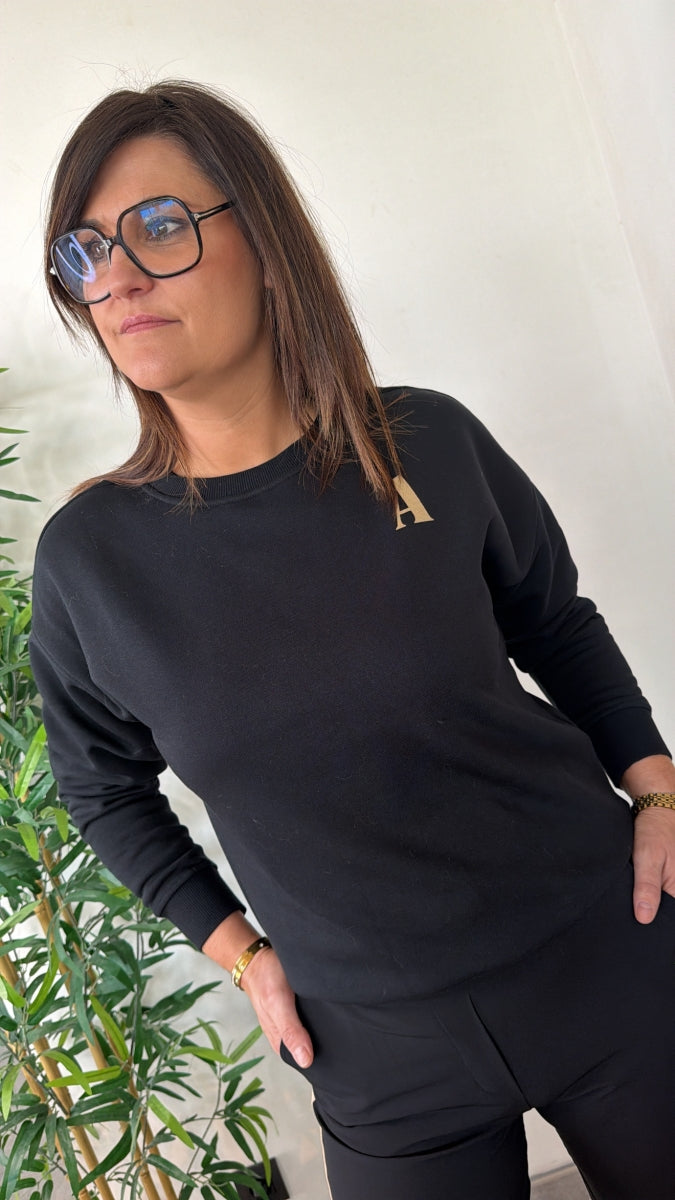 SAMOUR SWEATER A-BLACK 61050